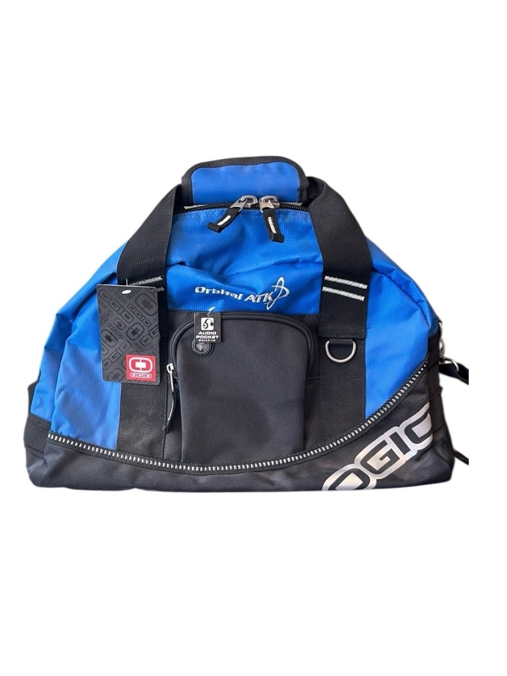Exclusive Ogio Half Dome‎ Logo Black Blue Nylon Gym Carry On Duffle Bag NWT